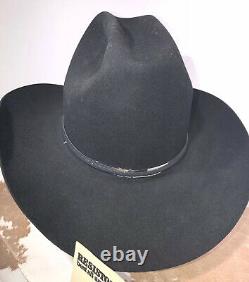 Vintage Resistol Self-Conforming XXX Fur Felt Cowboy Hat Black Size 7 1/2 USA