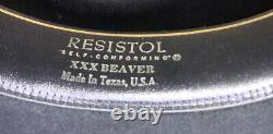 Vintage Resistol Self-Conforming XXX Fur Felt Cowboy Hat Black Size 7 1/2 USA