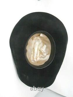 Vintage Resistol Self-Conforming XXX Fur Felt Cowboy Hat Black Size 7 1/4 USA