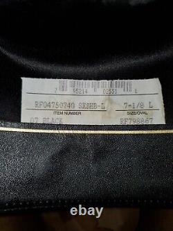 Vintage Resistol Signature Beaver 4X Felt Cowboy Western Hat Sz 7 1/8 Black IOB
