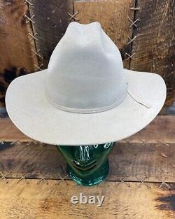 Vintage Resistol Silverbelly Long Oval Cowboy Hat 6 3/4 Beaver 4X Texas USA