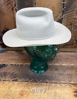 Vintage Resistol Silverbelly Long Oval Cowboy Hat 6 3/4 Beaver 4X Texas USA