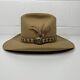 Vintage Resistol Stagecoach Cowboy Hat Size 7 1/4 Tan Feathers Beaver Pond, Mt