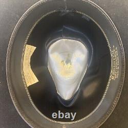 Vintage Resistol Tycoon Cowboy Long Oval 4X Beaver Hat Men's 6 7/8 Black