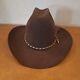Vintage Resistol Xxx Self Conforming Beaver Dark Brown Western Cowboy Hat 7 1/4