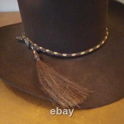 Vintage Resistol XXX Self Conforming Beaver dark brown western cowboy hat 7 1/4