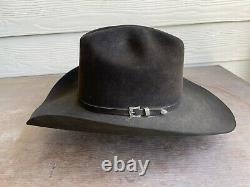 Vintage Rugged 20X Beaver Felt Resistol Bull Rider Rodeo Cowboy Hat 7 1/8 Black