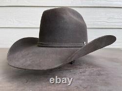 Vintage Rugged 30X Beaver Felt Resistol Bull Rider Rodeo Cowboy Hat 7 1/4 Gray
