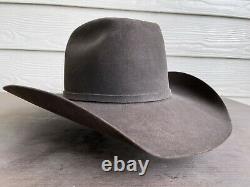 Vintage Rugged 30X Beaver Felt Resistol Bull Rider Rodeo Cowboy Hat 7 1/4 Gray