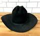 Vintage Rugged 5x Beaver Brand Black Cowboy Hat Bull Rider Cowboy Hat 7 1/8-57