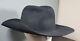 Vintage Stetson 4x Beaver Cowboy Hat Size 58 7 1/4 700 Black 3.5 Brim Euc