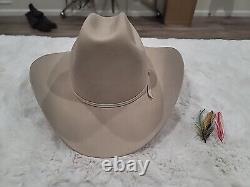 Vintage STETSON Cowboy Hat BEAVER 4X Silver Belly 7-1/2 Western XXXX