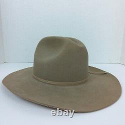 Vintage STETSON Cowboy Western Hat 4X Beaver 7 1/4 withBox Hat Band with JBS Pin