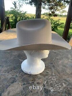 Vintage STETSON JBS HERITAGE 61 Silver Belly 6x Beaver Cowboy Hat Size 6 7/8