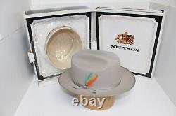 Vintage STETSON Long Oval Gray Beaver 50 Hat 7X Size 7? & Original Box