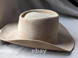 Vintage STETSON cowboy hat 4X BEAVER brown 6-7/8 western FUR FELT
