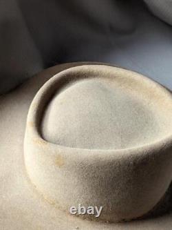 Vintage STETSON cowboy hat 4X BEAVER brown 6-7/8 western FUR FELT