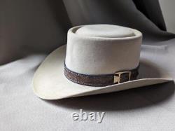 Vintage STETSON cowboy hat 4X BEAVER tan brown 7 western RODEO