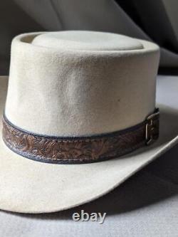 Vintage STETSON cowboy hat 4X BEAVER tan brown 7 western RODEO