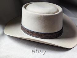 Vintage STETSON cowboy hat 4X BEAVER tan brown 7 western RODEO