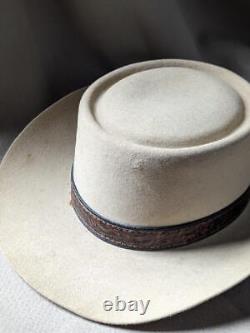 Vintage STETSON cowboy hat 4X BEAVER tan brown 7 western RODEO