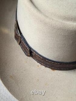 Vintage STETSON cowboy hat 4X BEAVER tan brown 7 western RODEO