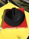 Vintage Stetson Cowboy Hat Beaver 4x Black 7-3/8 59 Xxxx