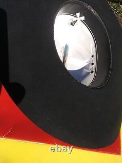 Vintage STETSON cowboy hat BEAVER 4X black 7-3/8 59 XXXX
