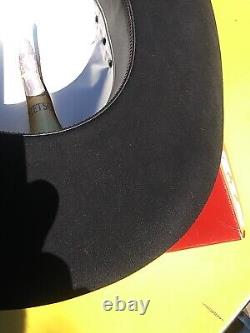 Vintage STETSON cowboy hat BEAVER 4X black 7-3/8 59 XXXX