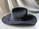 Vintage Stetson Cowboy Hat Beaver 4x Black 7-5/8 Western K Tyler Xxxx