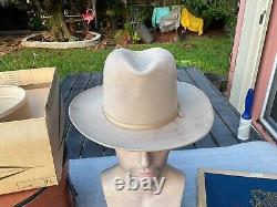 Vintage Stetson 1950s 7X Clear Beaver SilverBelly 7++ to 7-1/8 & Box