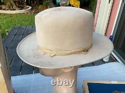 Vintage Stetson 1950s 7X Clear Beaver SilverBelly 7++ to 7-1/8 & Box