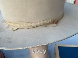 Vintage Stetson 1950s 7X Clear Beaver SilverBelly 7++ to 7-1/8 & Box