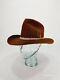 Vintage Stetson 3x Beaver Cowboy Hat Brown Feather 7 1/8