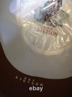 Vintage Stetson 3X Beaver DeadStock Porters Mens Gray Fur Felt Cowboy Hat Size 7