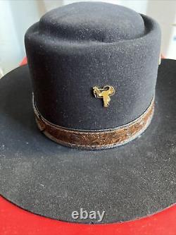 Vintage Stetson 3X Beaver Revenger Black Hat Size 7 With Original Box