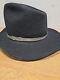 Vintage Stetson 3x Beaver Western Cowboy Hat Black With Silver Hat Band Size 7 3/8