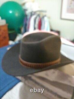 Vintage Stetson 3X Beaver XXX Western Hat JBS Feather 7 1/4 Excellent Cowboy