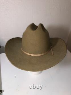 Vintage Stetson 4X Beaver Cowboy Western Hat Taupe Brown 7 1/4 Long Oval No Box