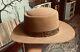 Vintage Stetson 4x Beaver Revenger Gambler Porkpie Brown Cowboy Hat Size 7 1/8