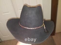 Vintage Stetson 4X Beaver Western Hat 7 1/4 Braided Horsehair Band NICE