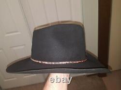 Vintage Stetson 4X Beaver Western Hat 7 1/4 Braided Horsehair Band NICE