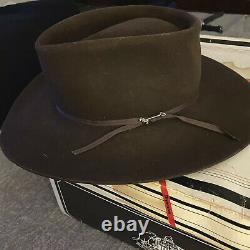 Vintage Stetson 4X Beaver Western Hat Brown Mens 6 7/8