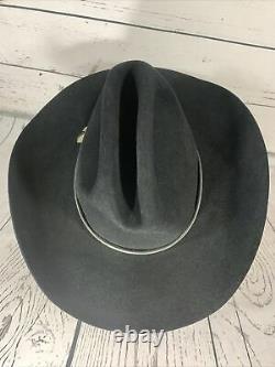 Vintage Stetson 4X Black Beaver Felt Cowboy Hat 7 1/2