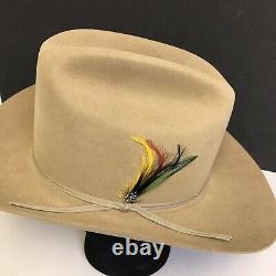 Vintage Stetson 4X Brown Beaver Cowboy Hat 7 3/8 Dee Pickett