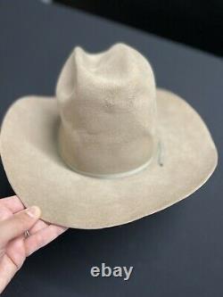Vintage Stetson 4X XXXX Beaver Cowboy Hat Size 7.1/4 Tan Cream