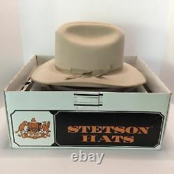 Vintage Stetson 4X XXXX Beaver Cowboy Hat Size 7 Tan Cream