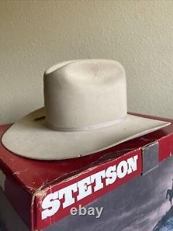 Vintage Stetson 7x XXXXXXX Beaver Cowboy Hat Size 6 3/4 Light Tan/Beige