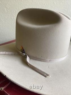 Vintage Stetson 7x XXXXXXX Beaver Cowboy Hat Size 6 3/4 Light Tan/Beige