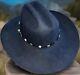 Vintage Stetson Black Carson Beaver Felt 4x Cowboy Hat Withbox 7 Read